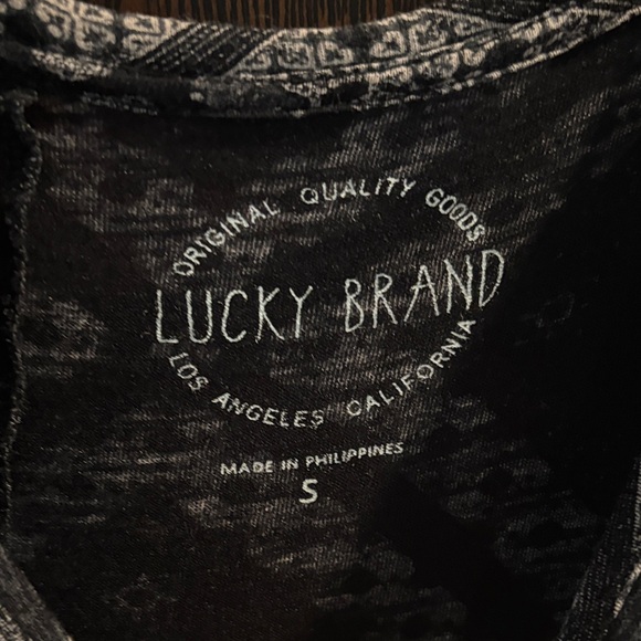 Lucky Brand Women's Geometric Cotton Blouse - Picture 3 of 4